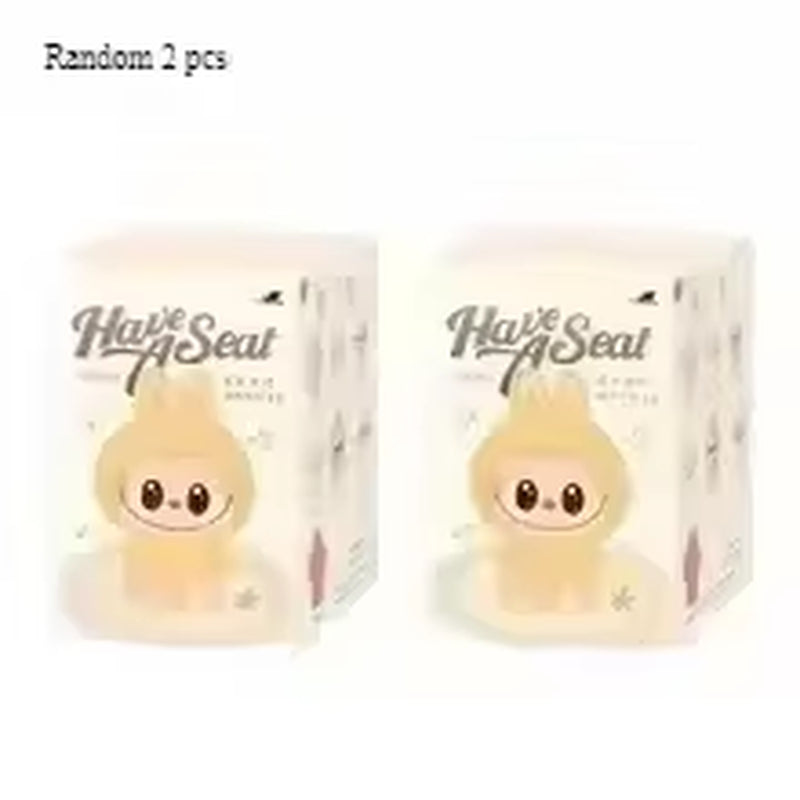 Popular Toys Macaron Monster Labubu Blind Box Series PVC Labubu Macaron Pendant Doll Labubu Surprise Box Keychain Holiday Gift