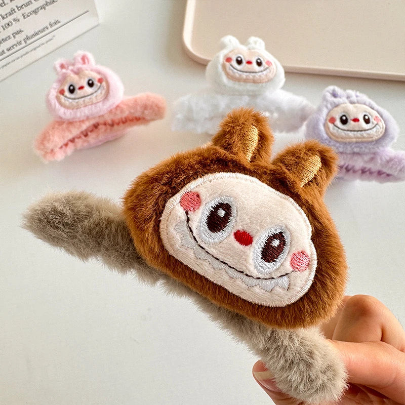 Labubu Hair Clip for Women Gifts Cartoon Hair Clips Kawaii Ponytail Hairpins Hair Accessories Gifts