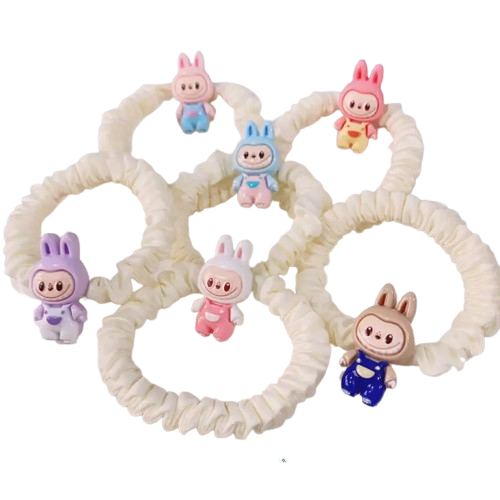 6Pcs Cartoon Labubu Hair Ropes