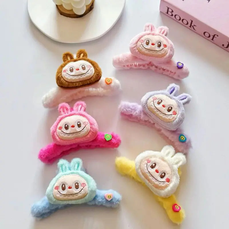 Labubu Hair Clip for Women Gifts Cartoon Hair Clips Kawaii Ponytail Hairpins Hair Accessories Gifts