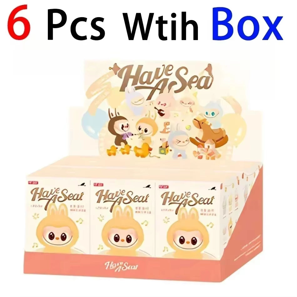 Popular Toys Macaron Monster Labubu Blind Box Series PVC Labubu Macaron Pendant Doll Labubu Surprise Box Keychain Holiday Gift
