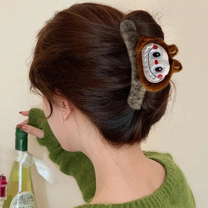 Labubu Hair Clip for Women Gifts Cartoon Hair Clips Kawaii Ponytail Hairpins Hair Accessories Gifts