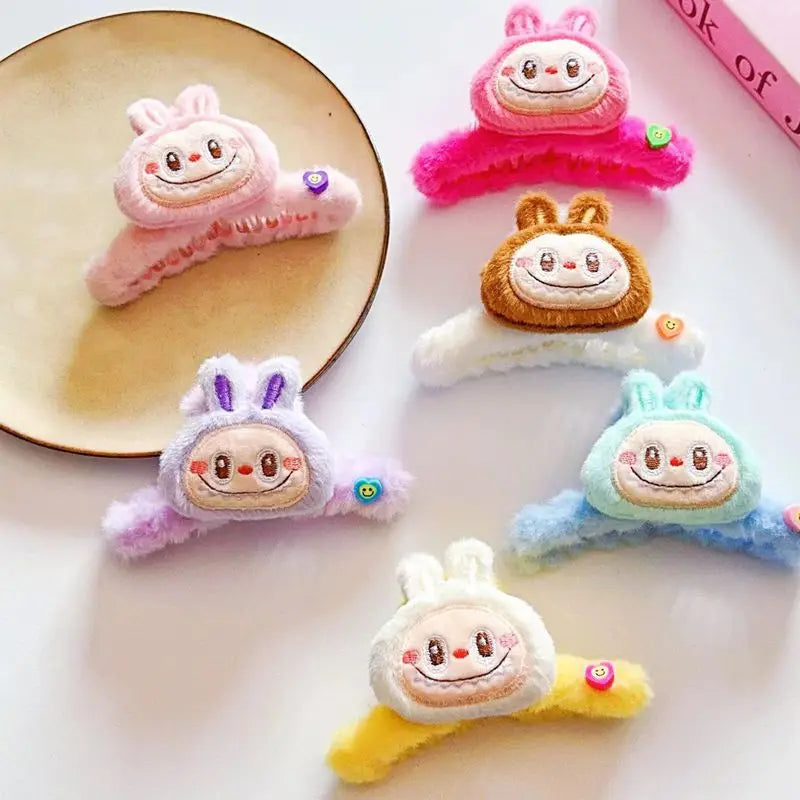 Labubu Hair Clip for Women Gifts Cartoon Hair Clips Kawaii Ponytail Hairpins Hair Accessories Gifts