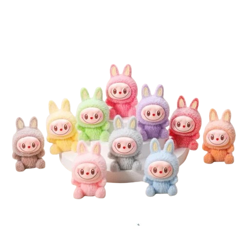 10pcs Labubu Plush Sitting Posture Pendant