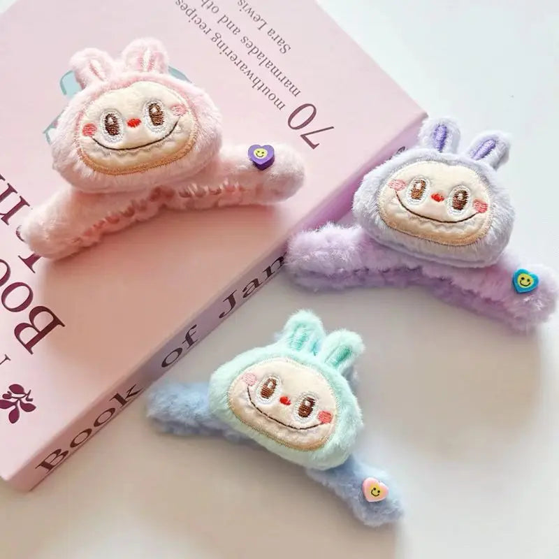 Labubu Hair Clip for Women Gifts Cartoon Hair Clips Kawaii Ponytail Hairpins Hair Accessories Gifts