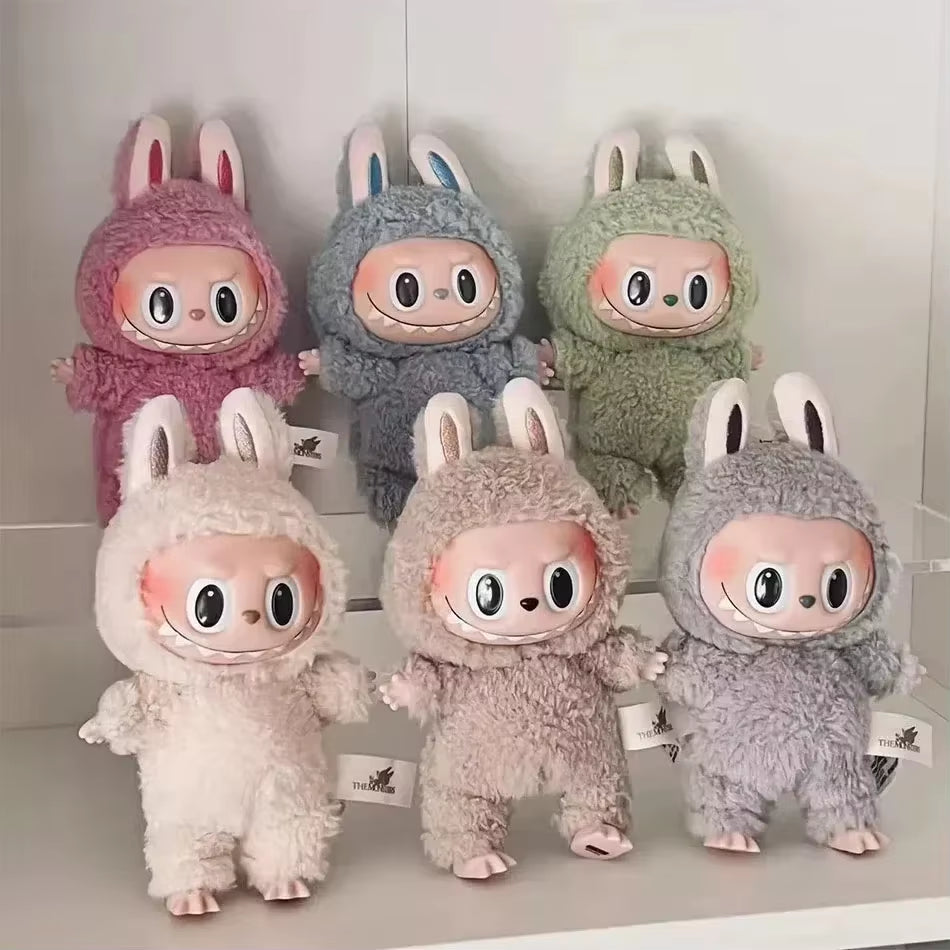 Popular Toys Macaron Monster Labubu Blind Box Series PVC Labubu Macaron Pendant Doll Labubu Surprise Box Keychain Holiday Gift
