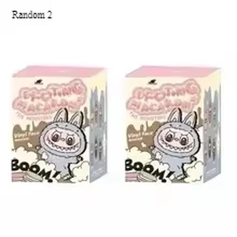 Popular Toys Macaron Monster Labubu Blind Box Series PVC Labubu Macaron Pendant Doll Labubu Surprise Box Keychain Holiday Gift