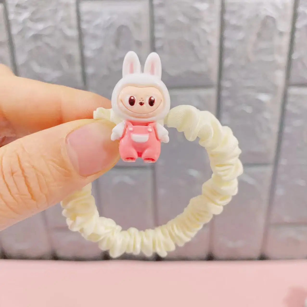 6Pcs Cartoon Labubu Hair Ropes Cute Anime Labubu Women Elastic Hair Circle Hair Accessories Ponytail Kawaii Girls Holiday Gifts
