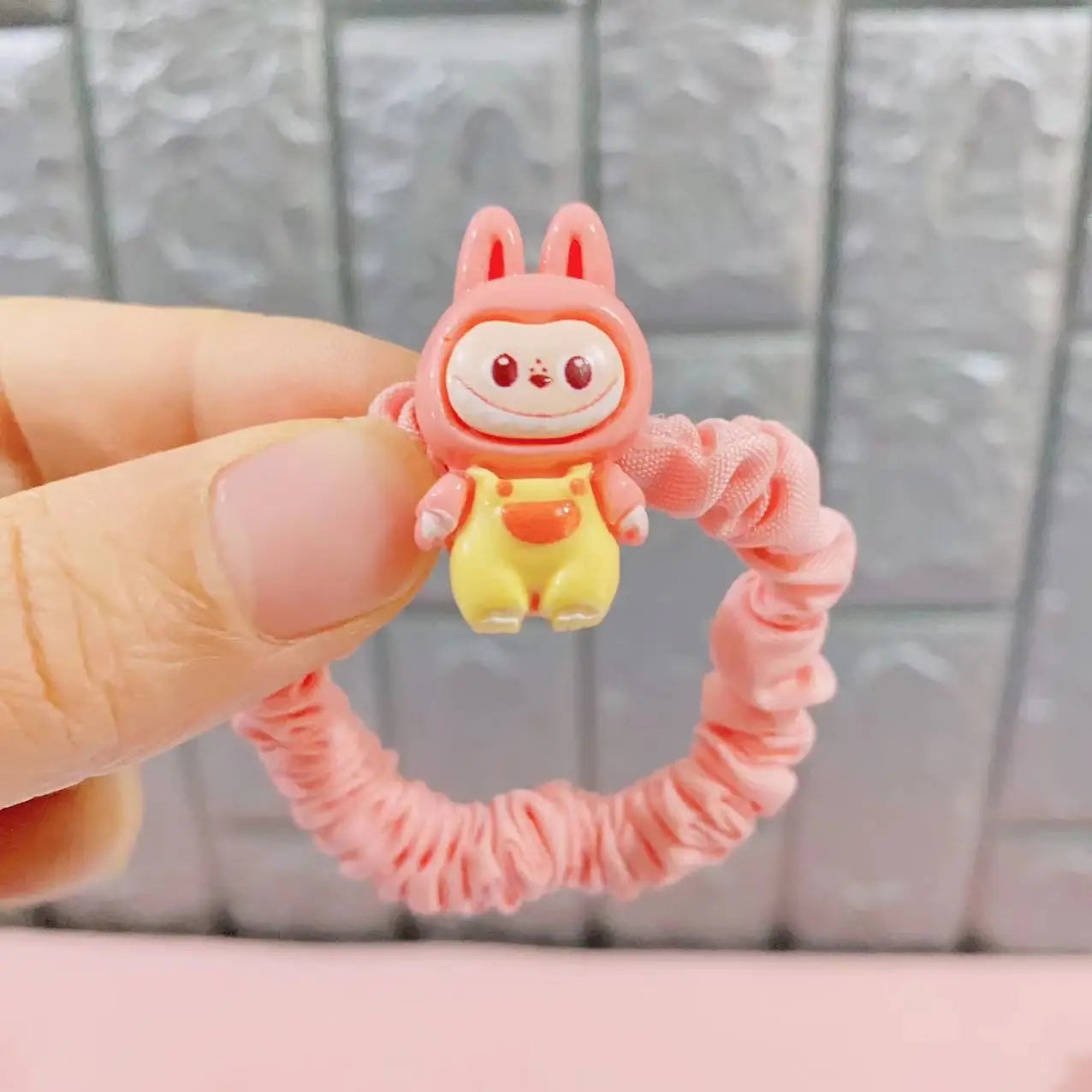 6Pcs Cartoon Labubu Hair Ropes Cute Anime Labubu Women Elastic Hair Circle Hair Accessories Ponytail Kawaii Girls Holiday Gifts