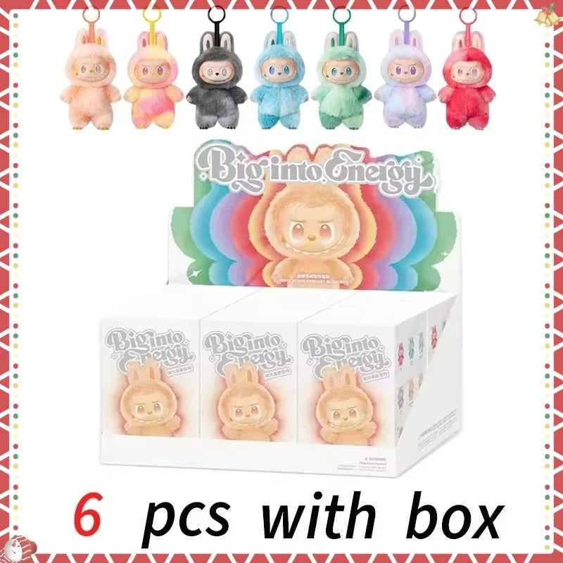 Popular Toys Macaron Monster Labubu Blind Box Series PVC Labubu Macaron Pendant Doll Labubu Surprise Box Keychain Holiday Gift
